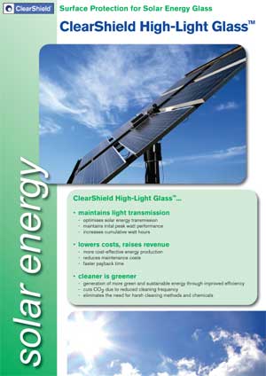 Surface Protection for Solar Energy Glass