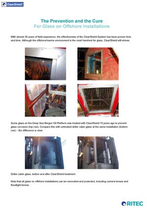 The Prevention and the cure for Glass on Offshore Installations