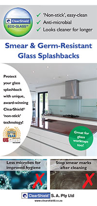 Smear and & Germ Resistant Glass Splashbacks